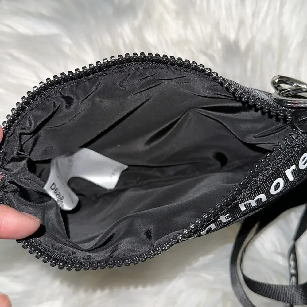 Desigual | Black Zipper Clutch bag with lanyard
